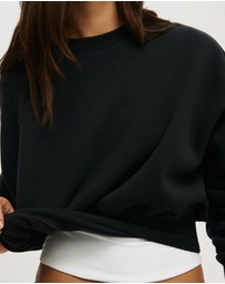Cotton On Body Active - Plush Cropped Crew Sweat