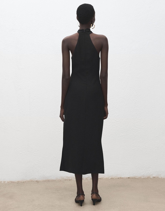 M.N.G - Halter-Neck Dress With Metal Embellishment
