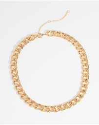 Lovisa - Gold Plated Flat Curb Chain Necklace