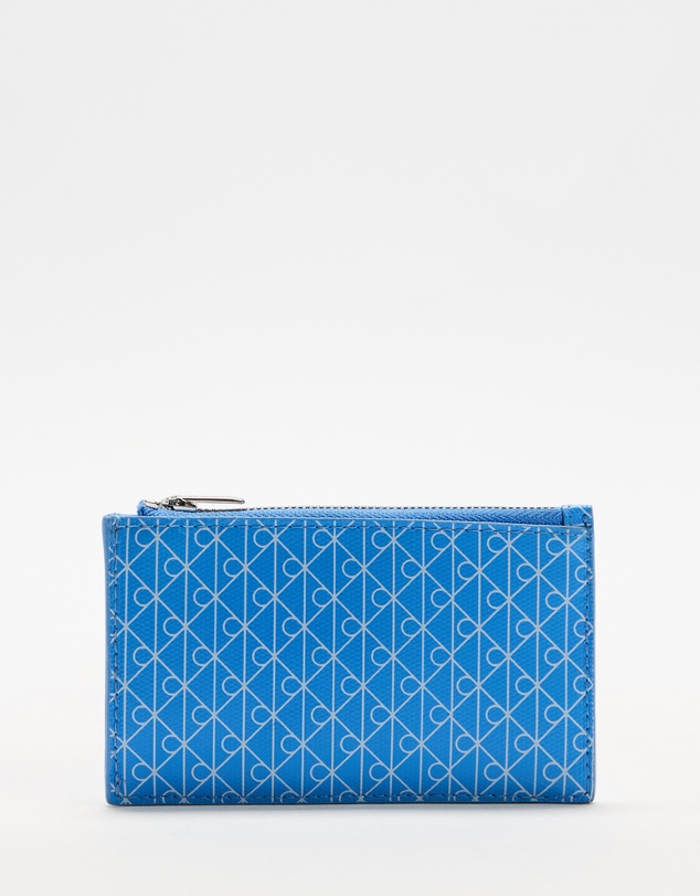 Calvin Klein - Emblem Allover Print Top Zip Cardcase