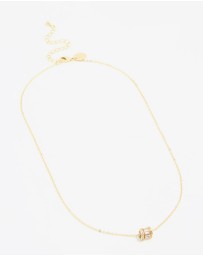 Lovisa - Gold Plated Brass Cubic Zirconia Rondell Necklace