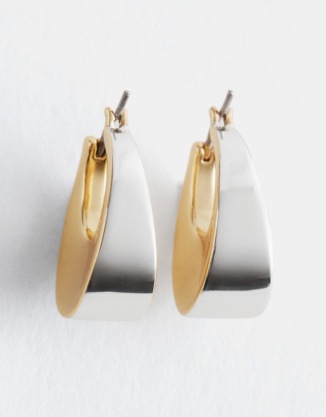 & Other Stories - Two-Toned Bell Hoop Earrings
