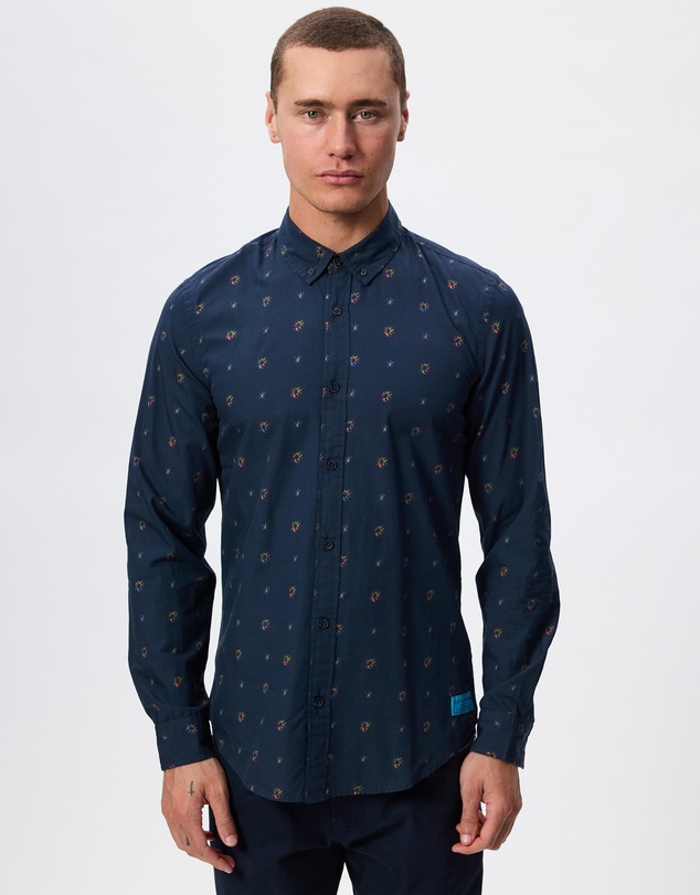 Scotch & Soda - Printed Cotton Slim-Fit Shirt