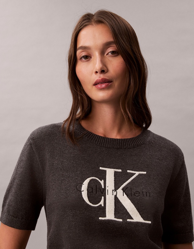 Calvin Klein Jeans - Monologo Cropped Jumper