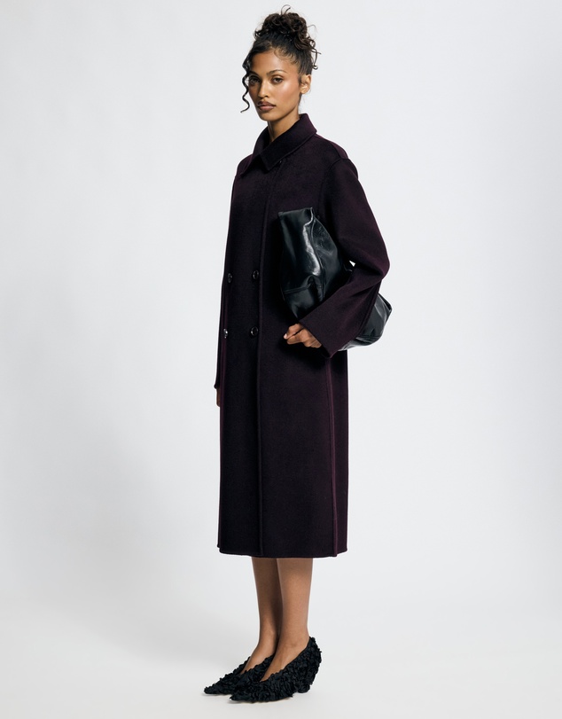 Lover - Gilda Wool Funnel Neck Car Coat
