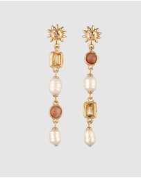 Haze & Glory - ICONIC EXCLUSIVE - Earrings Hanger Golden Sun 925 Sterling Silver Gold-Plated