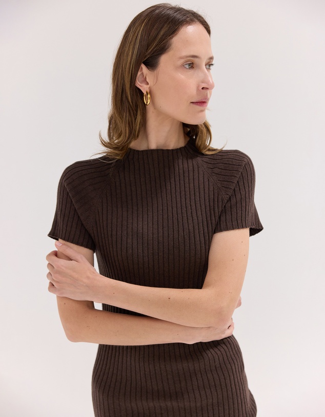 Cloth & Co. - The Rib Knit Tee Brazil Nut