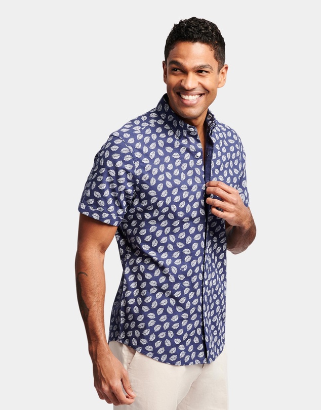 Brooksfield - Leaf Print Casual Shirt
