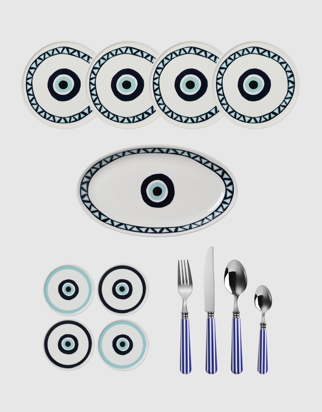In The Roundhouse - Greek Dining Set
