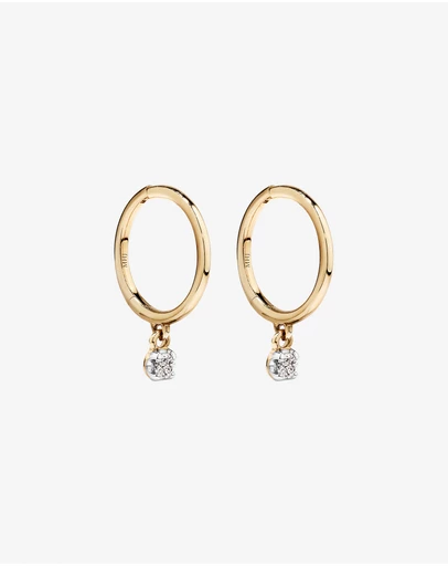 Michael Hill - Round Brilliant Diamond Drop Sleeper Earrings in 10kt Yellow Gold