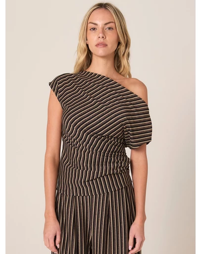 Fate + Becker - Everlyn Metallic Jersey Top