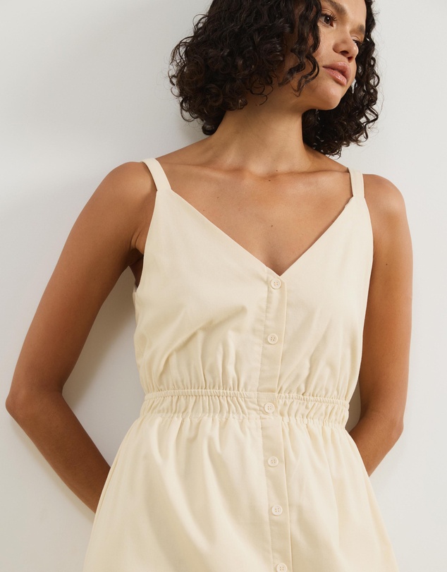 Atmos&Here - Allegra Linen Blend Button Front Maxi Dress