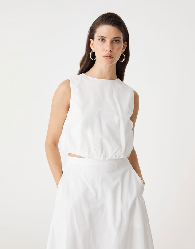 Forcast - Kenya 2 Ruched Linen Top