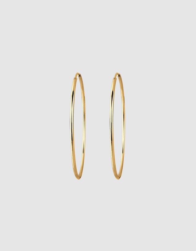 Elli Jewelry - Minimalist Hoop Earrings in Gold-Plated 925 Silver