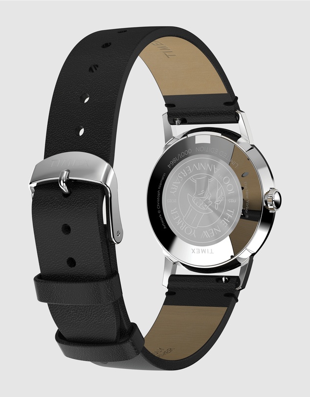 TIMEX - Timex x The New Yorker Marlin® Hand Wind 34mm Leather Strap Watch