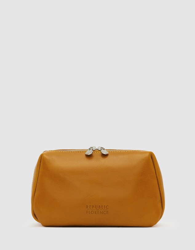Republic of Florence - The Otto Yellow Leather Dopp Kit
