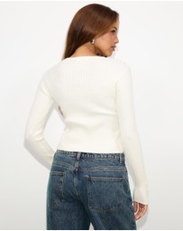 Dazie - Tessa Cropped Knit Cardigan
