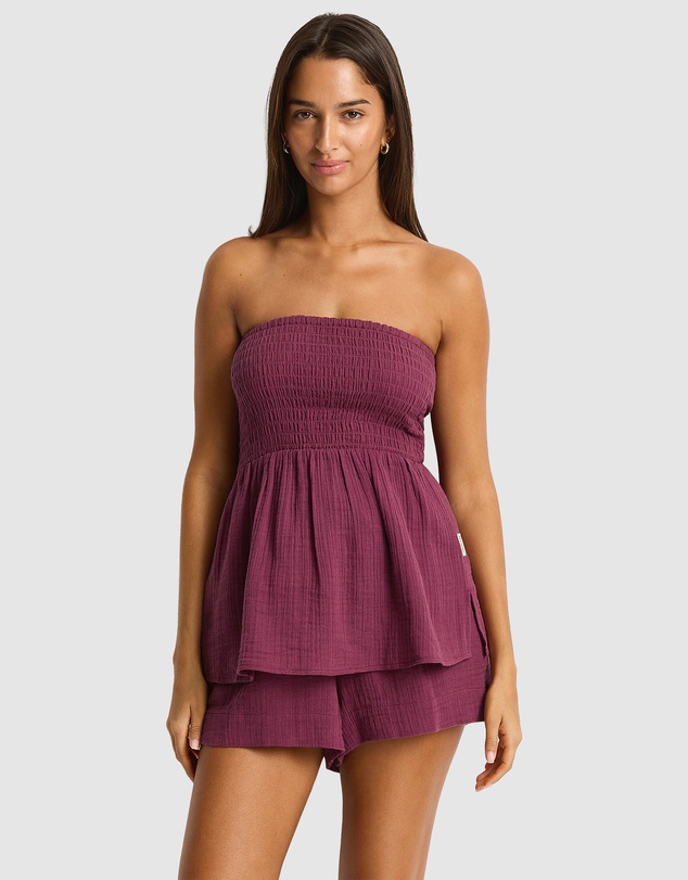 Sea Level Australia - Sunset Shirred Bandeau Top