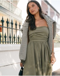 Petal & Pup - Kayt Strapless Dress - Olive Green
