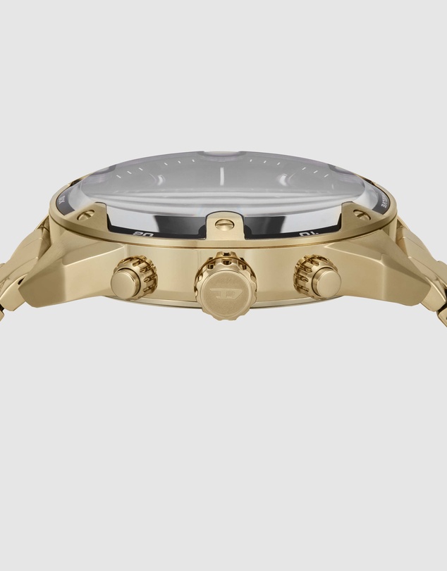 Diesel - Spiked Gold Tone Chronograph Watch