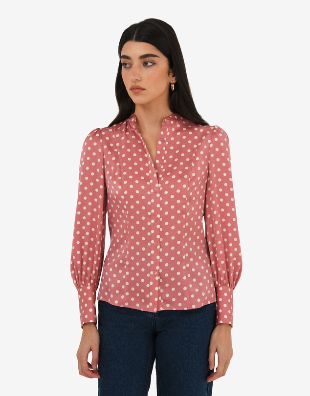 Forcast - Dotti Polka Dot Printed Blouse