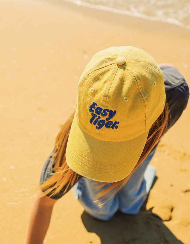 Skwosh - Kids Easy Tiger Cotton Cap in Mustard