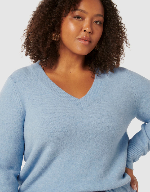 Forever New Curve - Sabrina Curve Button Cuff Knit Jumper