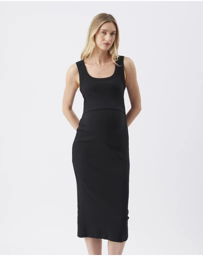 Ripe Maternity - Nina Rib Knit Nursing Dress