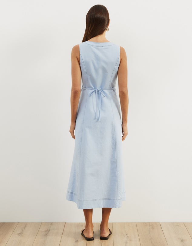 Atmos&Here - Cara Contrast Bind Midi Dress