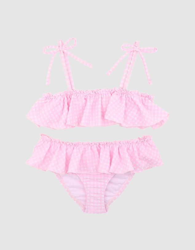 Minihaha - Pink Gingham Bikini - Kids-Teens