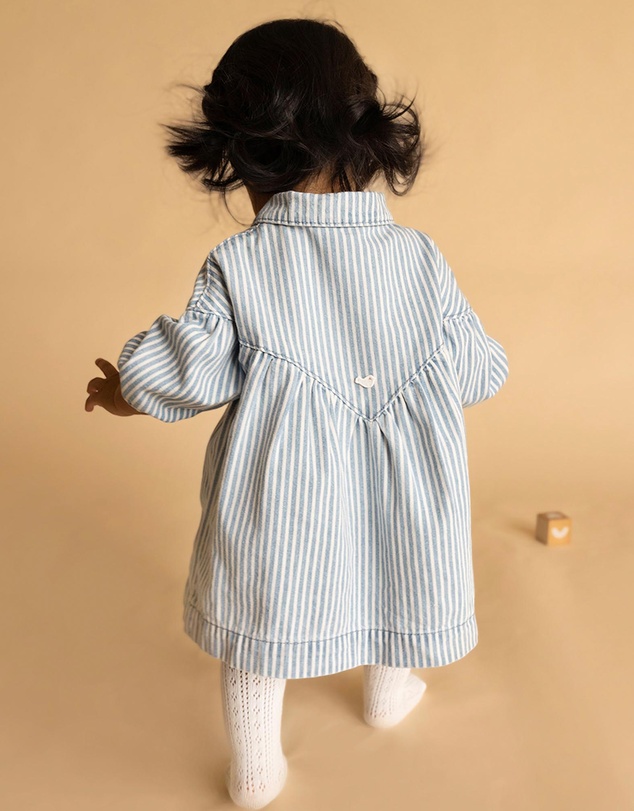 Fox & Finch - Winter Vacay Stripe Denim Dress - Babies