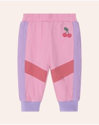 Huxbaby - Retro Cherry Spliced Trackpants - Babies-Kids