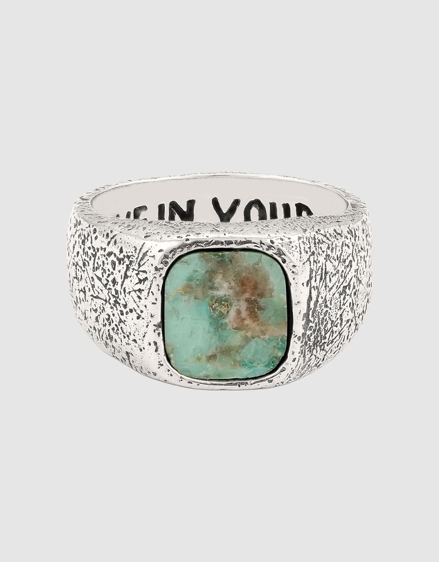 Haze & Glory - ICONIC EXCLUSIVE - Ring Men Earthly Turquoise Signet 925 Sterling Silver