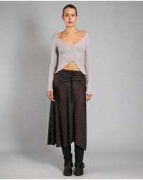 Love and Nostalgia - Rosie Rib Top - Grey