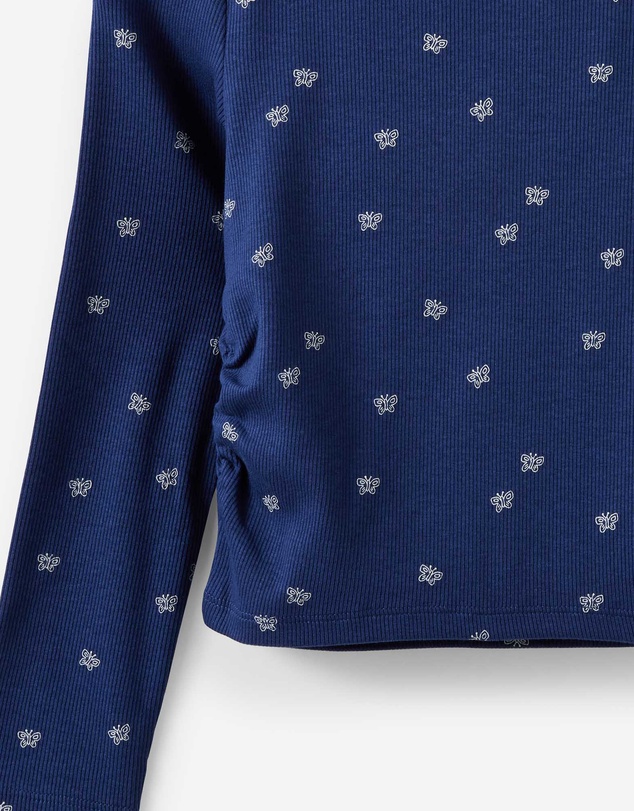 Cotton On Kids - Fitted Long Sleeve Essential Gathered Top