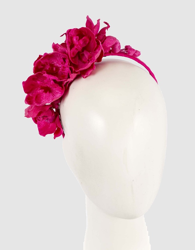 Max Alexander - Fuchsia Orchid Flower Fascinator