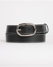 David Lawrence - Jagger Leather Contrast Belt