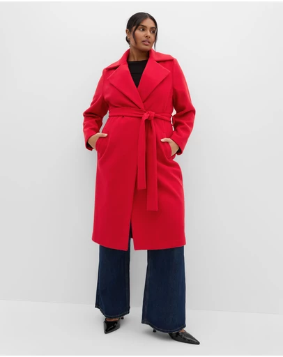 City Chic - Riley Row Belted Coat