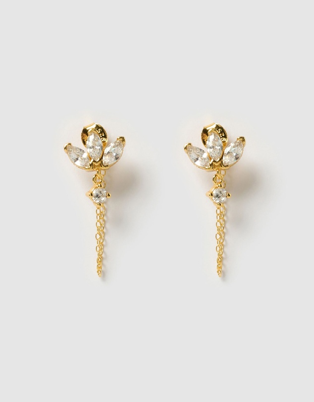 Izoa - Bronte Drop Stud Earrings