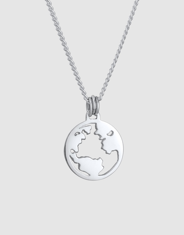 Kuzzoi - ICONIC EXCLUSIVE - Globe Pendant Necklace in 925 Sterling Silver
