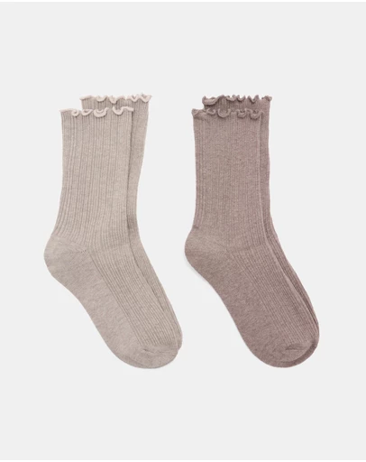 M.N.G - 2-Pack Rib Short Socks - Teens
