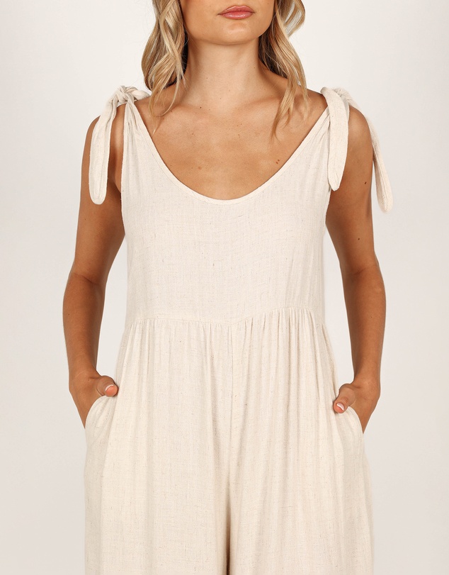 Petal & Pup - Ayla Linen Jumpsuit - Oatmeal
