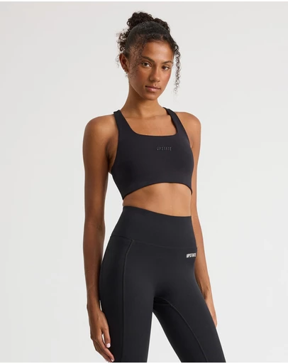 Upstate - Racer Back Crop - Black