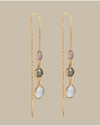 Meshca - Lily threader earrings