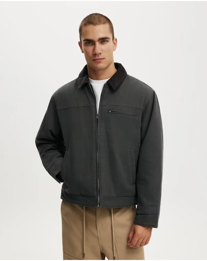 Cotton On - Cropped Canvas Harrington