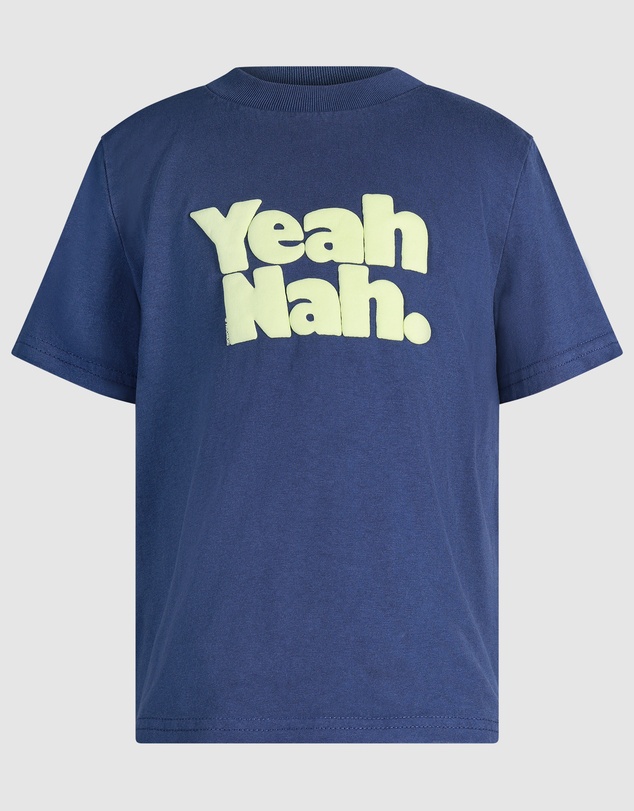 Skwosh - Yeah Nah Kids Slang Tee in Navy