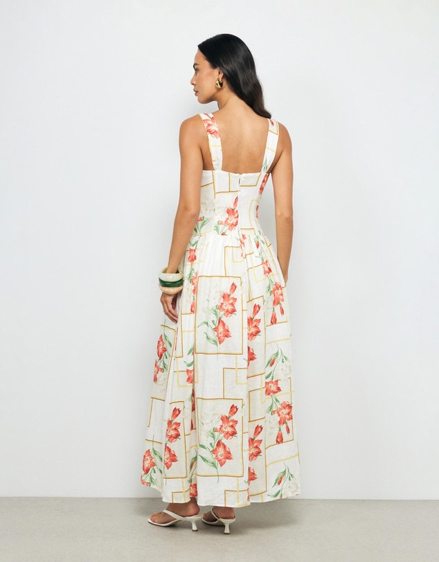 AERE - Asha Linen Midi Dress