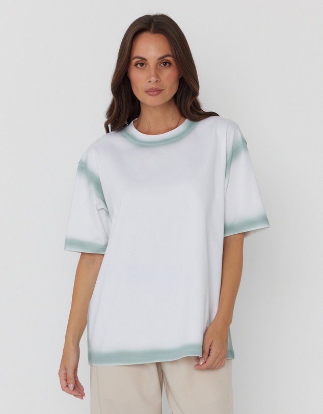 ALEXANDRA - Spray T-Shirt White/Sage