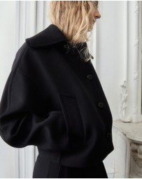 M.N.G - Wool Jacket With Shirt Collar
