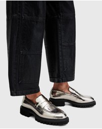 AllSaints - Lola Metallic Loafers - Women's